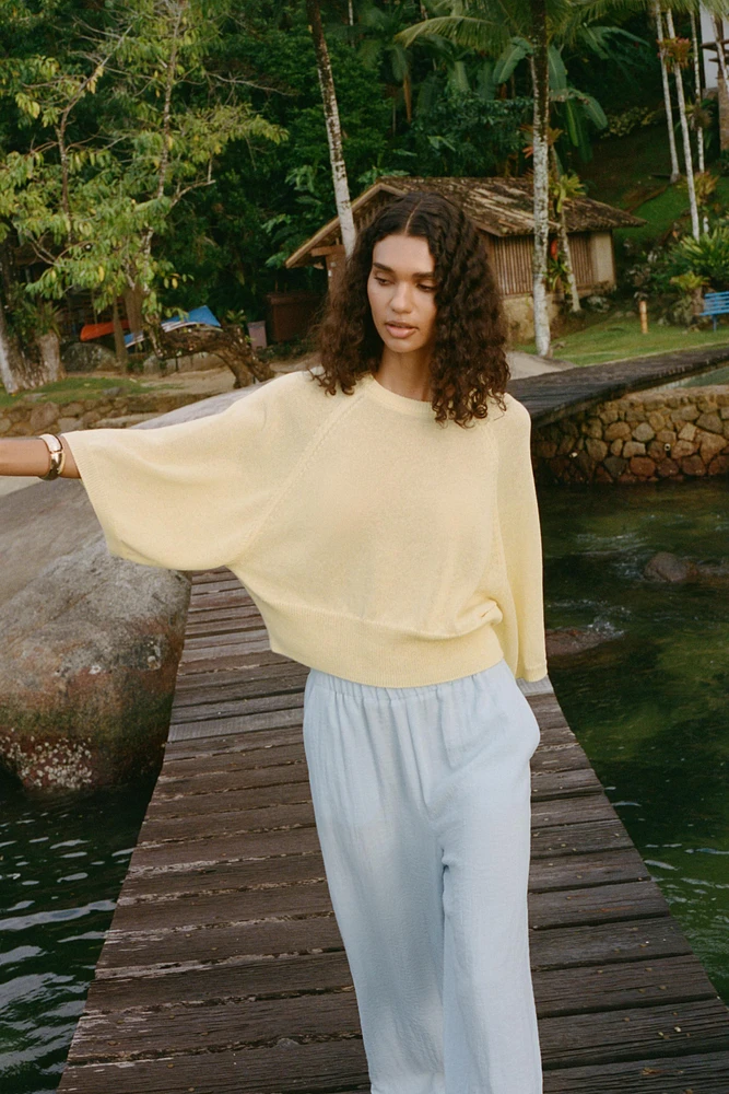 PULL EN MAILLE MANCHE AMPLE