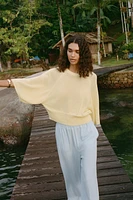 PULL EN MAILLE MANCHE AMPLE