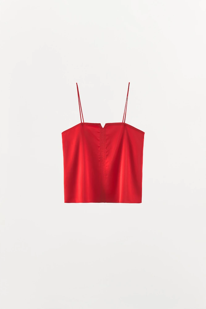 SATIN EFFECT TANK TOP