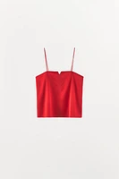 SATIN EFFECT TANK TOP