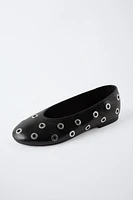 STUDDED BALLET FLATS