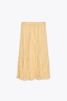 CRINKLE EFFECT MIDI SKIRT ZW COLLECTION