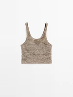 Braided suede leather top