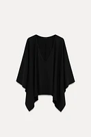 ASYMMETRIC RIBBED CAPE