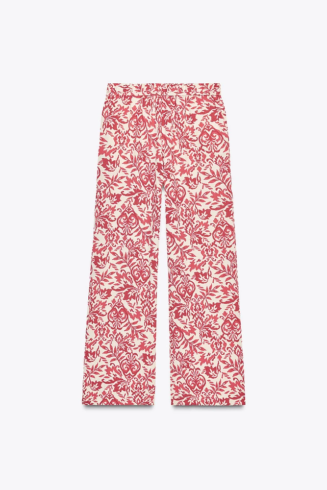 PANTALON LARGE RUSTIQUE IMPRIMÉ