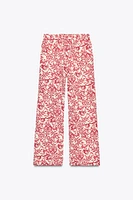 PANTALON LARGE RUSTIQUE IMPRIMÉ