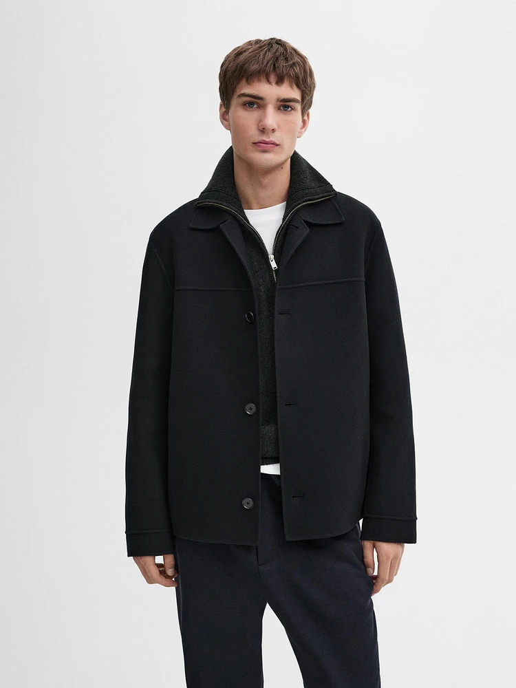 Double-layer wool jacket