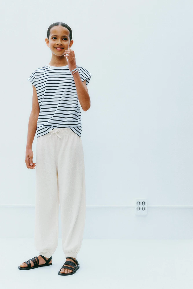 TEXTURED BALLOON PANTS