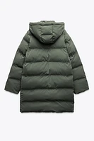 WINDPROOF HOODED PUFFER ANORAK