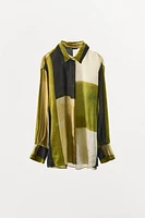 PRINTED SATIN EFFECT SHIRT