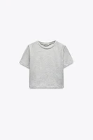 CROPPED STRETCH T-SHIRT