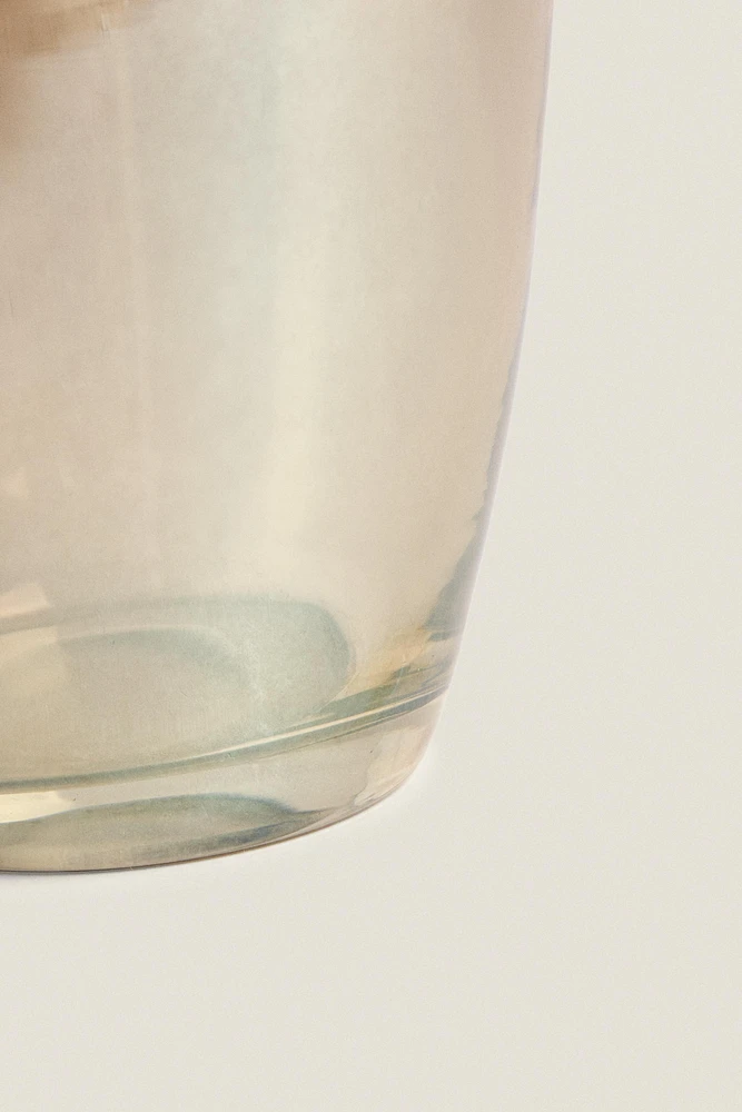 TALL SHINY GLASS VASE