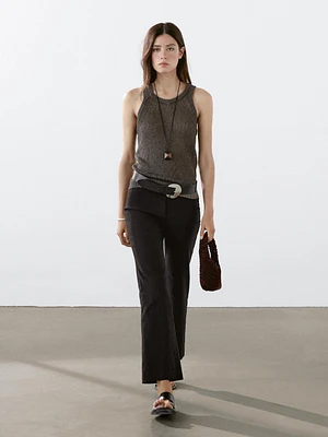 Top en maille 100 % lin