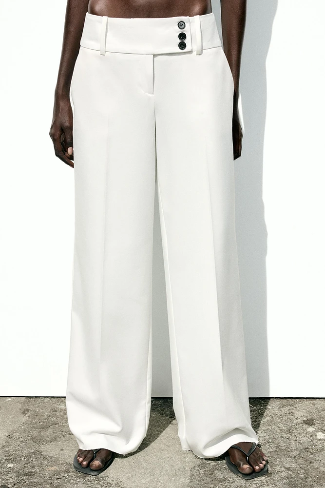 PANTALON LARGE TAILLE CROISÉE