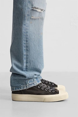 FABRIC HIGH-TOP SNEAKERS