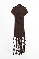 DIAMOND FRINGE CROCHET DRESS