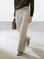 Jean wide leg taille moyenne