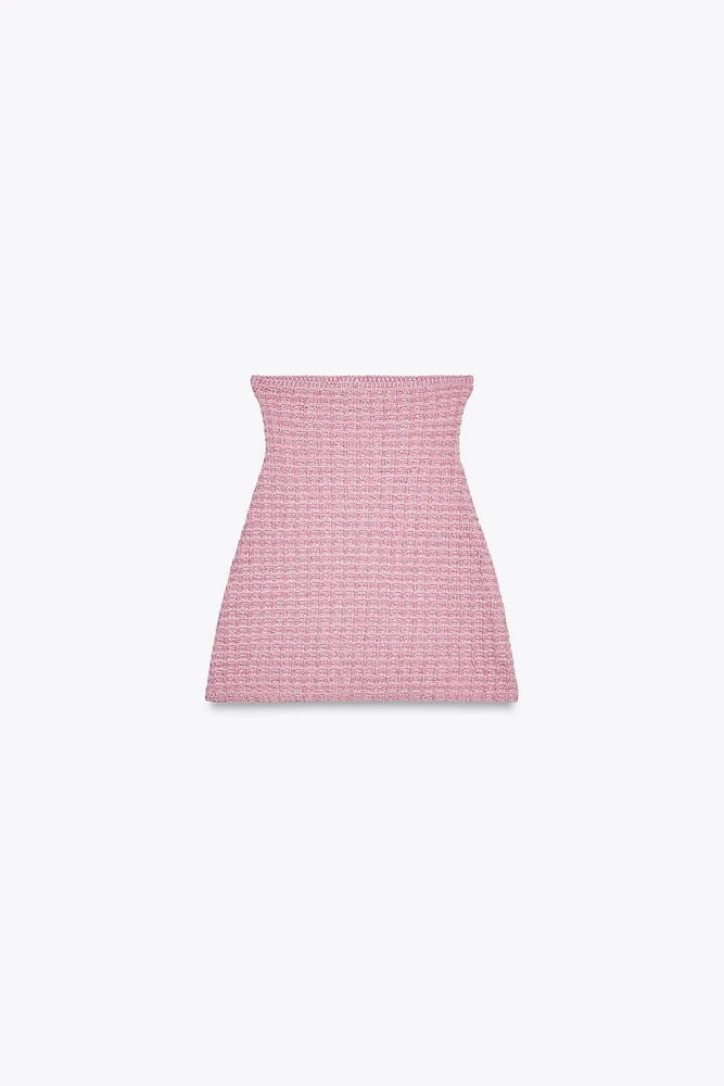 HIGH-WAISTED STRETCH MINI SKIRT