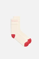 TEXT JACQUARD SOCKS