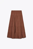 TIERED MAXI SKIRT