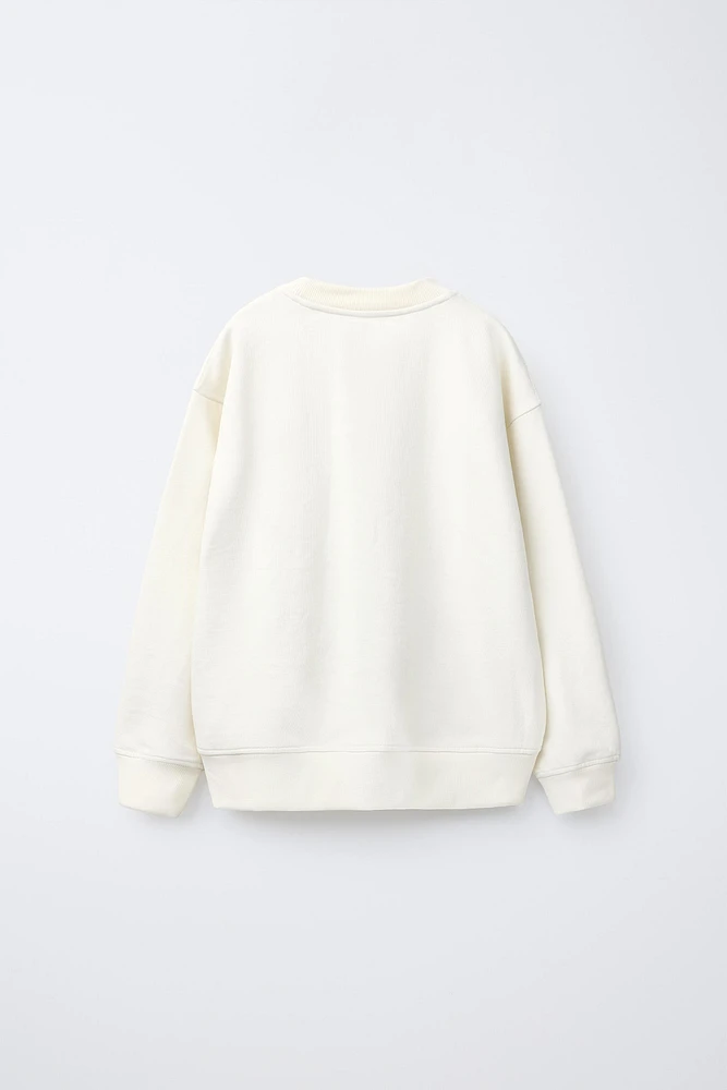 TEXT SWEATSHIRT AND FLARE LEGGINGS SET
