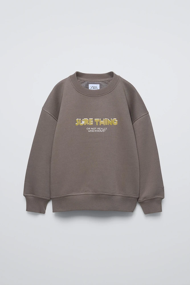 TEXT PRINT SWEATSHIRT