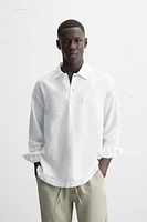 LINEN - COTTON POLO SHIRT
