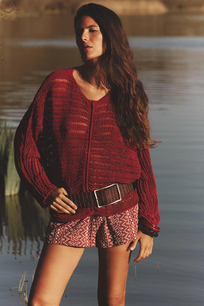 LACE KNIT SWEATER
