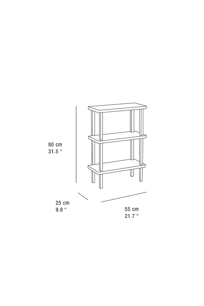 ACACIA WOOD SHELVING UNIT