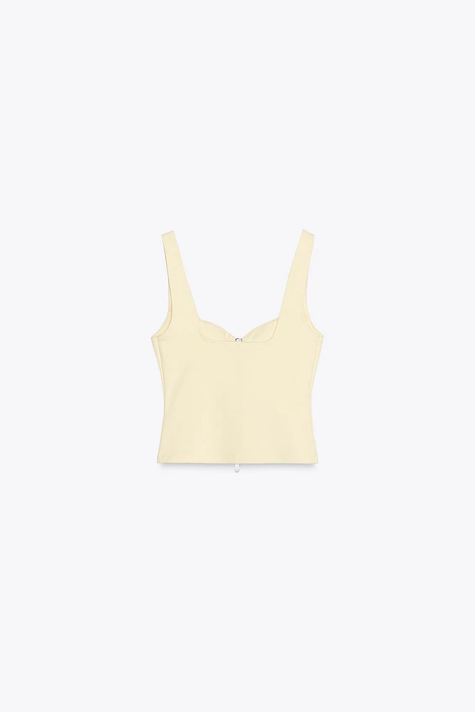 TOP INTERLOCK ZIP