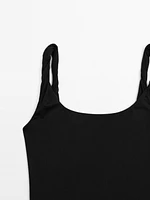 Maillot de bain à bretelles roulottées