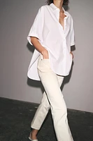 ZW COLLECTION HIGH RISE BOOTCUT CROPPED JEANS