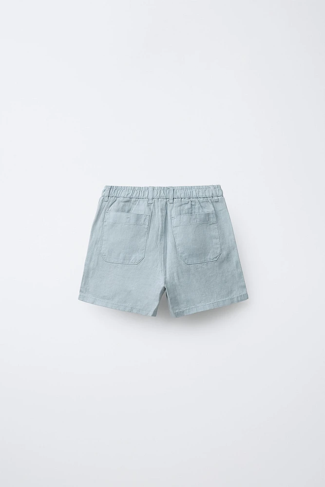 100% LINEN SHORTS