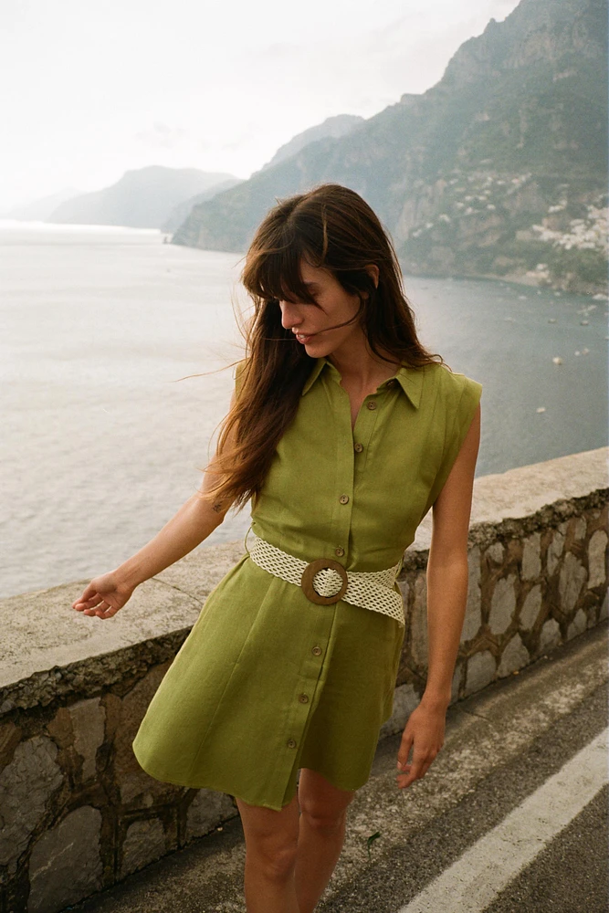 ROBE COURTE AVEC LIN