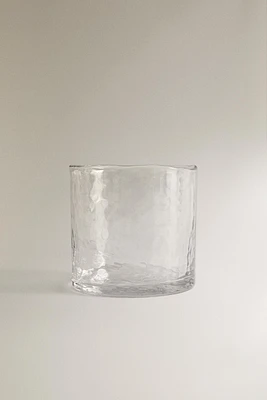 VERRE EN VERRE RECYCLABLE MARTELÉ