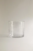 VERRE EN VERRE RECYCLABLE MARTELÉ