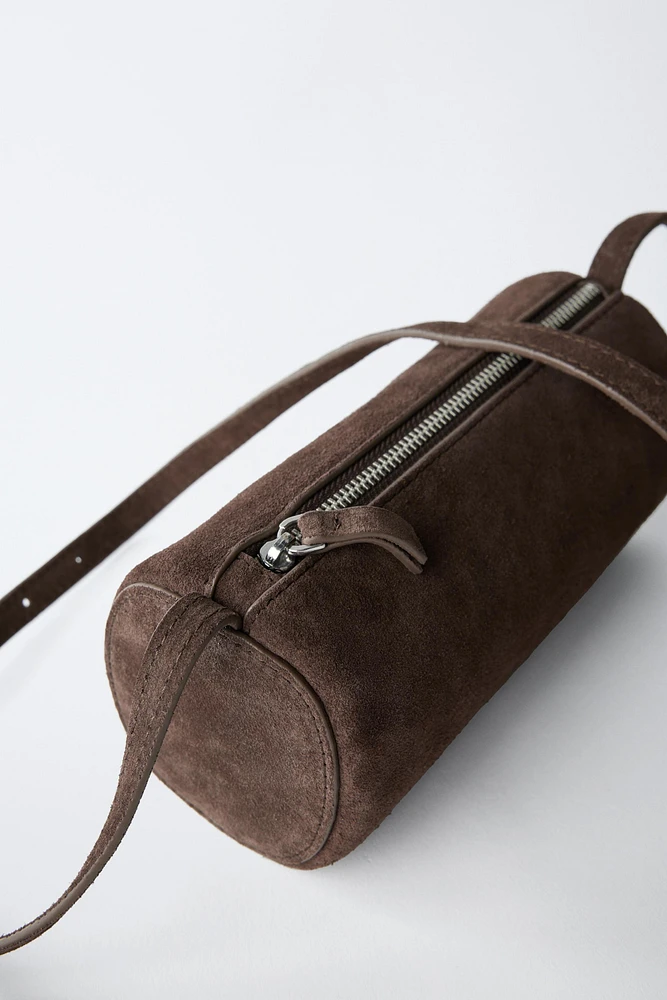 SUEDE BOWLING BAG