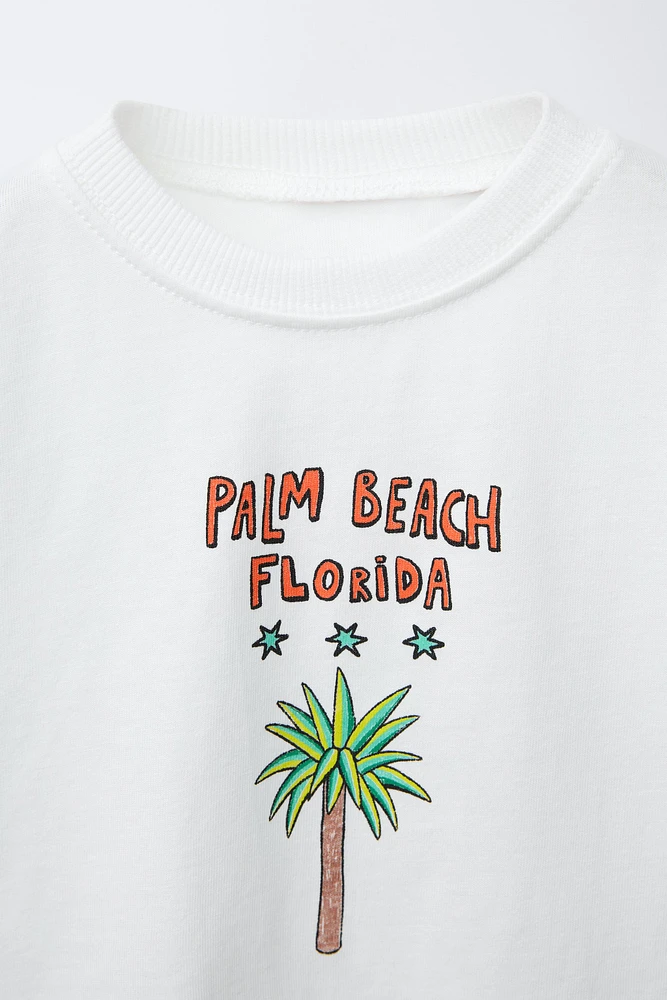 T-SHIRT IMPRIMÉ PALMIER