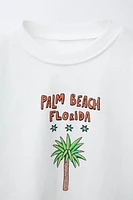 T-SHIRT IMPRIMÉ PALMIER