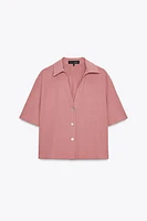 CHEMISE MANCHES COURTES EFFET FROISSÉ