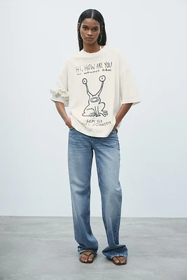 DANIEL JOHNSTON WASHED EFFECT T-SHIRT