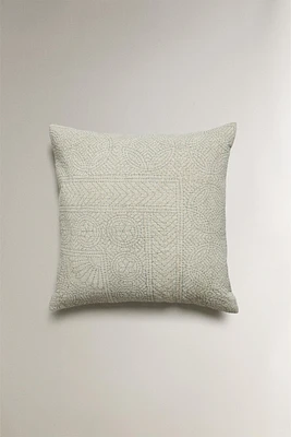 EMBROIDERED THROW PILLOW COVER