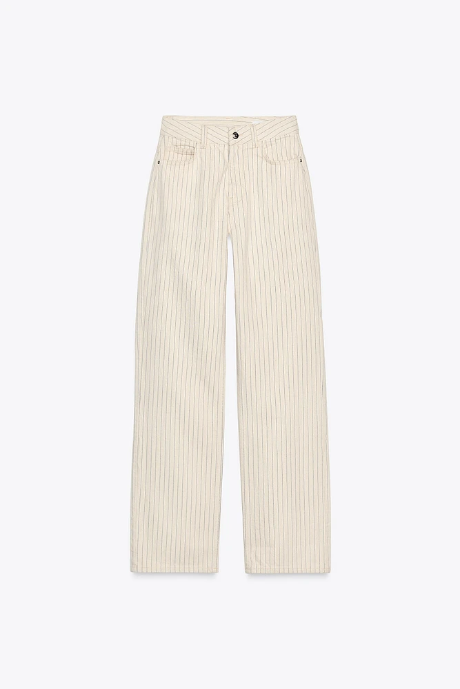 Z1975 STRIPED HIGH-WAIST STRAIGHT FULL-LENGTH JEANS