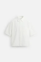 CHEMISE JACQUARD EN COTON ET LIN
