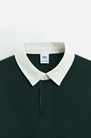 CONTRAST COLLAR POLO SHIRT