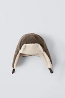 FAUX SHEARLING CAP