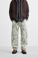 ABSTRACT PRINT CARPENTER PANTS