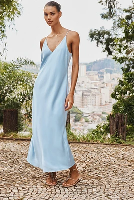 ROBE MIDI SATINÉE STYLE LINGERIE