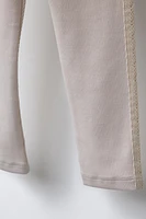 RIBBED LACE BAND LEGGINGS