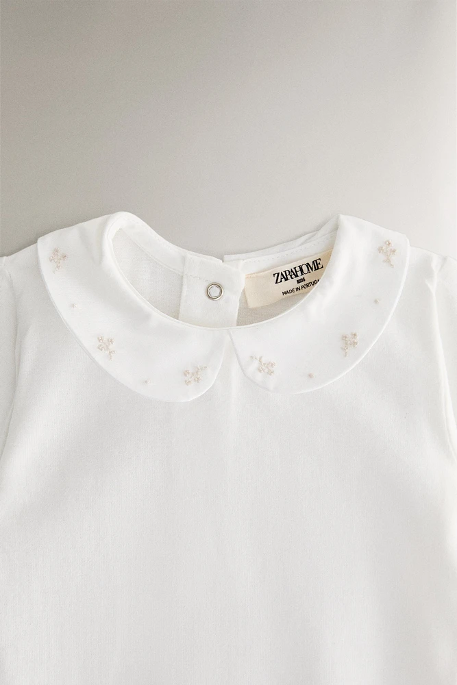 BAVOIR ENFANT BRODERIE FLEURS